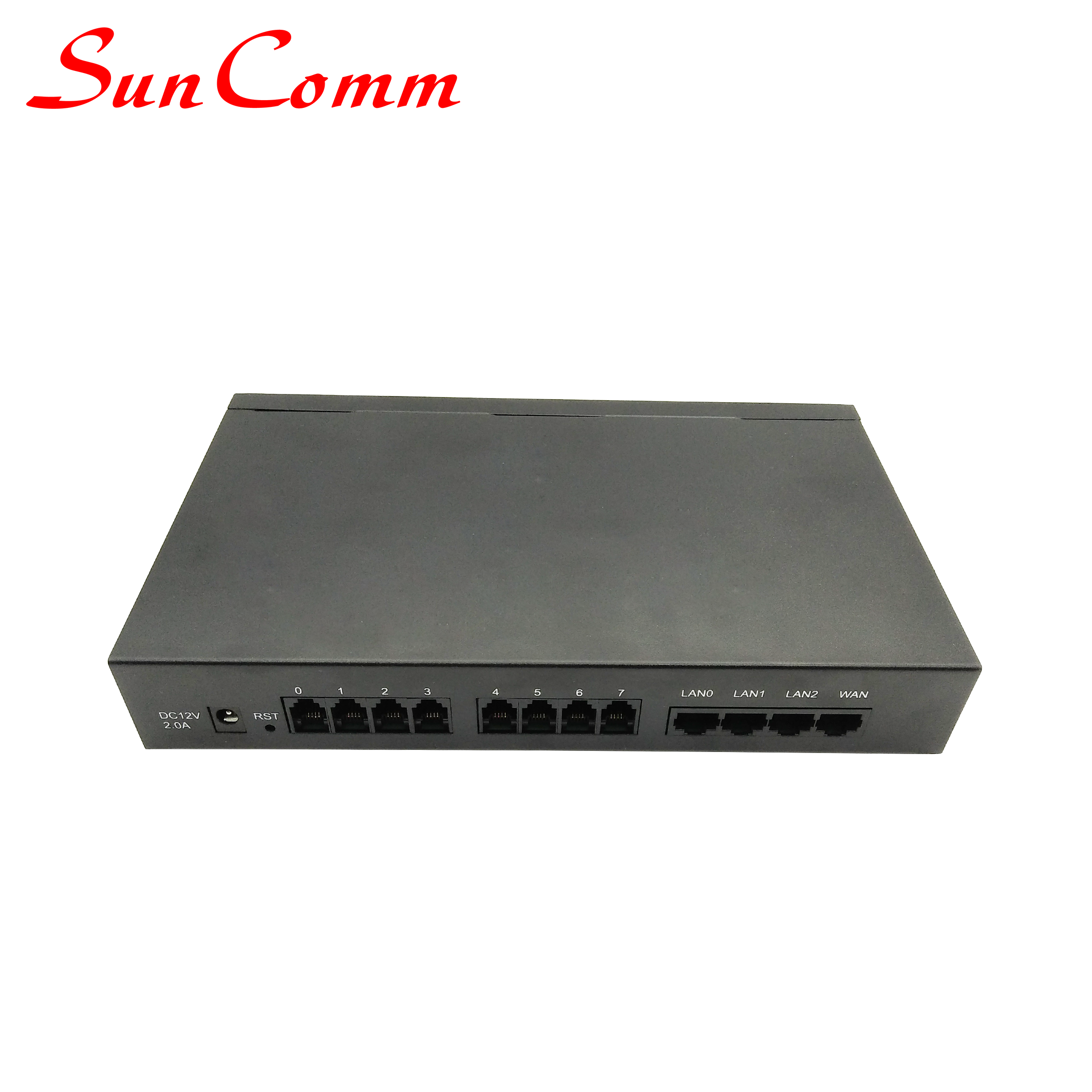 SunComm SC-08-O Analog SIP Gateway with 8 port FXO (8 RJ-11)